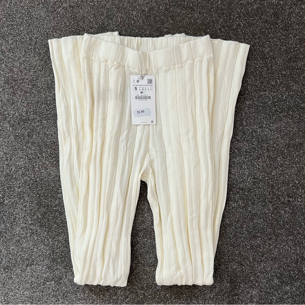 Zara Cream Flared Pants